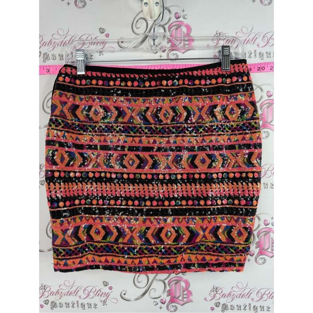 Women's Red and Orange Skirt